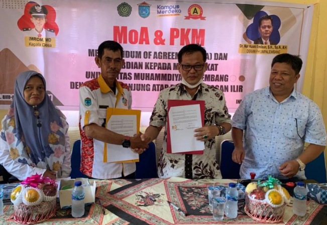 Fakultas Hukum UM Palembang Jalin Kerja Sama Dengan Desa Tanjung Atap Barat